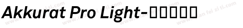 Akkurat Pro Light字体转换